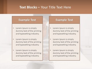 A Woman Standing On A Bed Holding Her Stomach PowerPoint Template