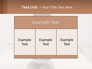 A Woman Standing On A Bed Holding Her Stomach PowerPoint Template