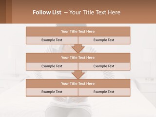 A Woman Standing On A Bed Holding Her Stomach PowerPoint Template