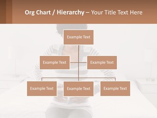 A Woman Standing On A Bed Holding Her Stomach PowerPoint Template
