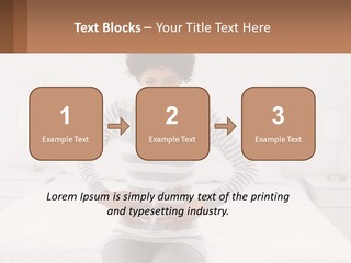 A Woman Standing On A Bed Holding Her Stomach PowerPoint Template