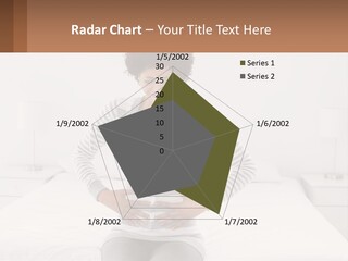 A Woman Standing On A Bed Holding Her Stomach PowerPoint Template