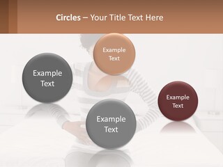 A Woman Standing On A Bed Holding Her Stomach PowerPoint Template