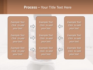 A Woman Standing On A Bed Holding Her Stomach PowerPoint Template