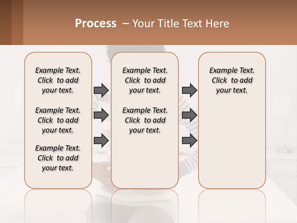 A Woman Standing On A Bed Holding Her Stomach PowerPoint Template