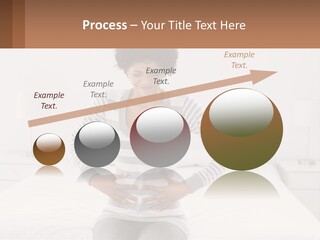 A Woman Standing On A Bed Holding Her Stomach PowerPoint Template