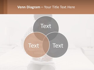 A Woman Standing On A Bed Holding Her Stomach PowerPoint Template