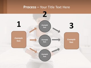 A Woman Standing On A Bed Holding Her Stomach PowerPoint Template
