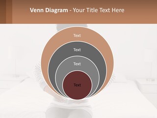 A Woman Standing On A Bed Holding Her Stomach PowerPoint Template