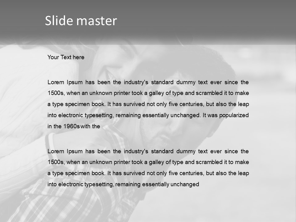 A Man Holding A Woman In His Arms PowerPoint Template