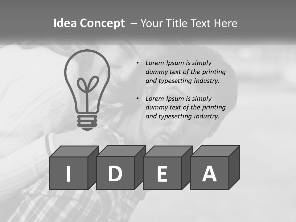 A Man Holding A Woman In His Arms PowerPoint Template