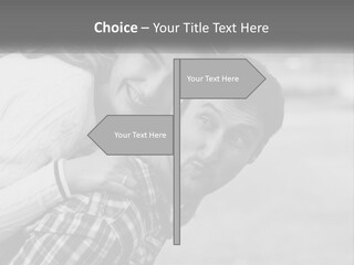 A Man Holding A Woman In His Arms PowerPoint Template