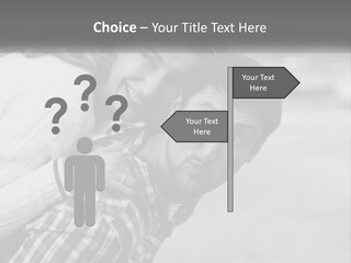 A Man Holding A Woman In His Arms PowerPoint Template