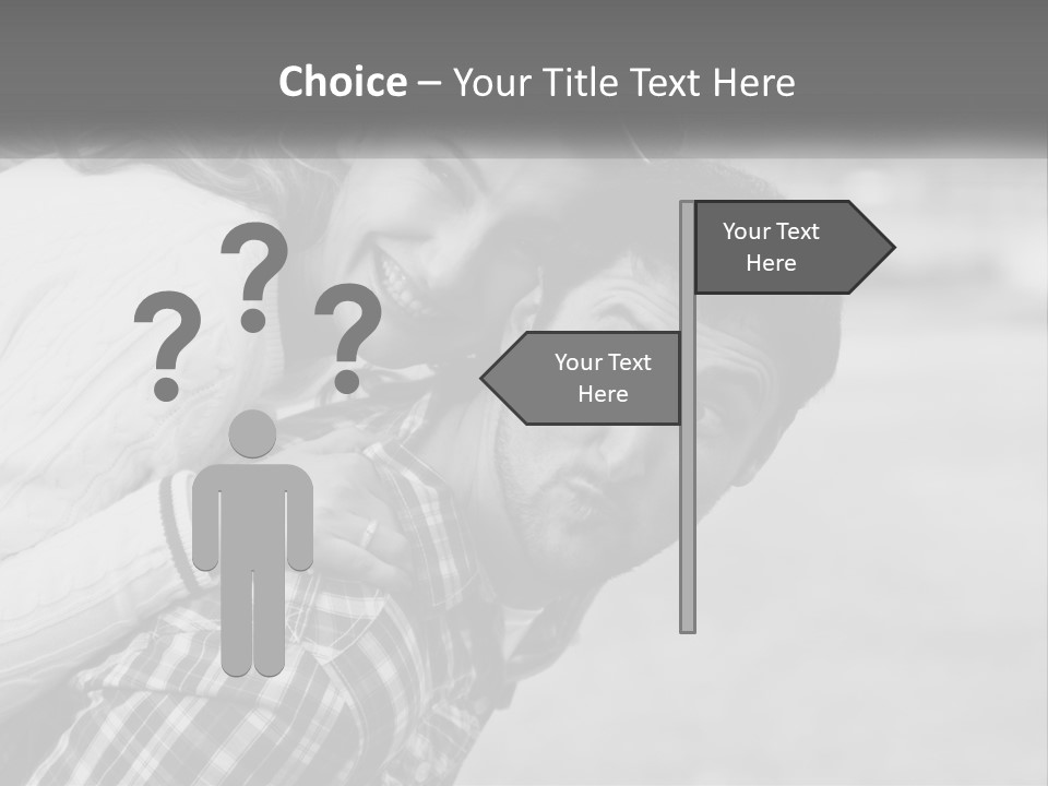 A Man Holding A Woman In His Arms PowerPoint Template