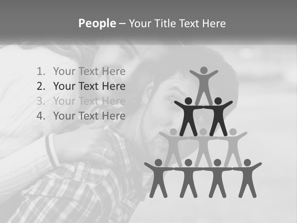 A Man Holding A Woman In His Arms PowerPoint Template