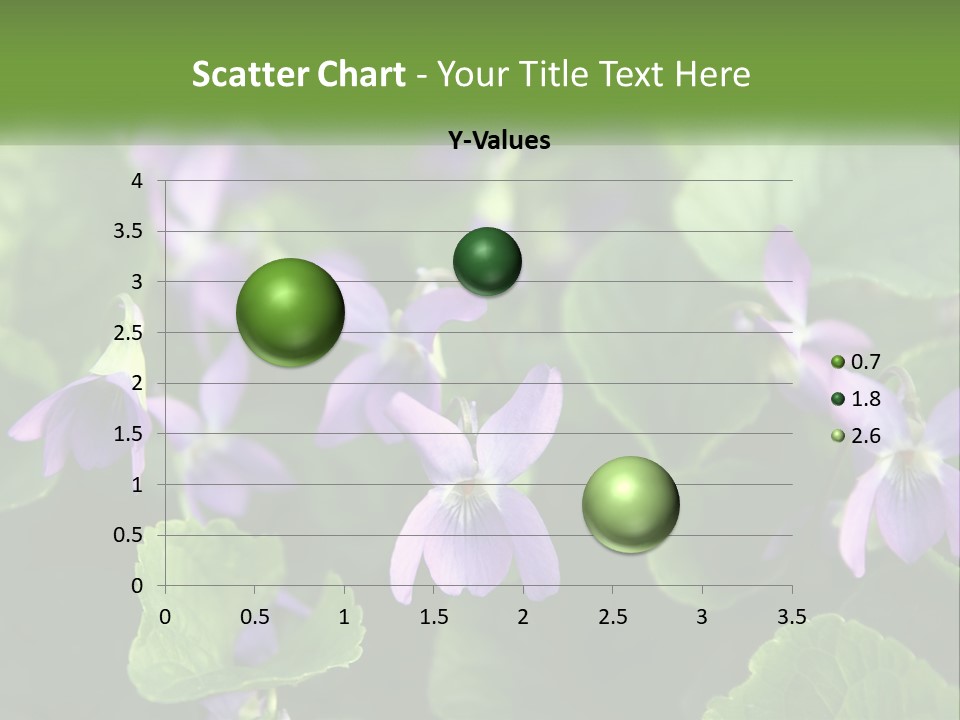 A Group Of Purple Flowers With Green Leaves PowerPoint Template