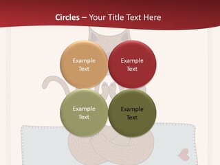 A Brown Cat Sitting On Top Of A Blue Pillow PowerPoint Template