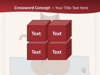 A Brown Cat Sitting On Top Of A Blue Pillow PowerPoint Template