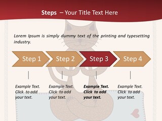 A Brown Cat Sitting On Top Of A Blue Pillow PowerPoint Template