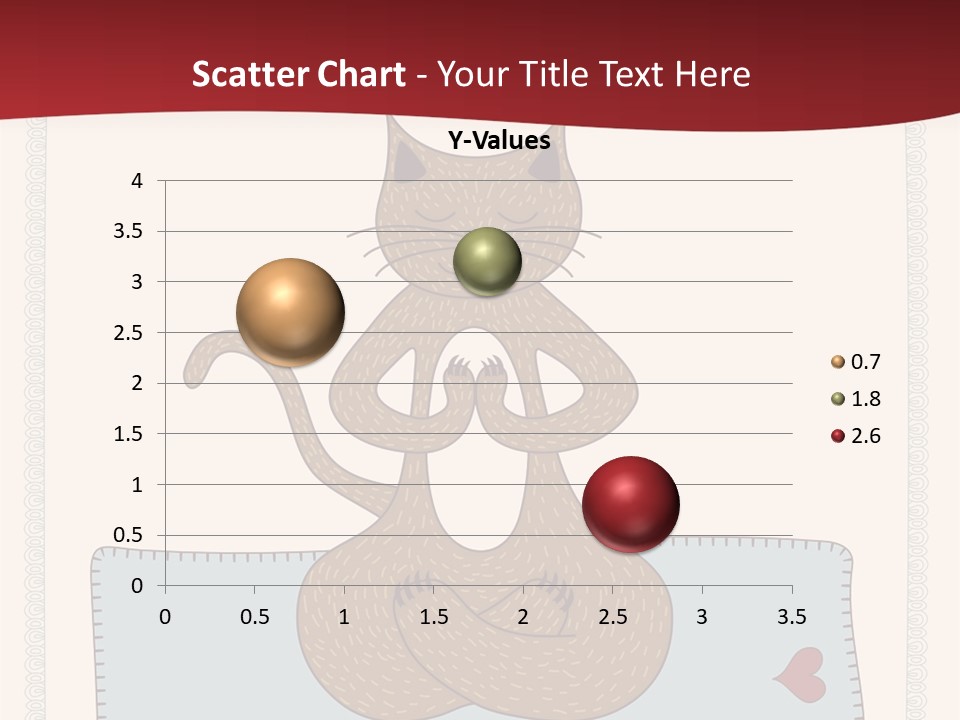 A Brown Cat Sitting On Top Of A Blue Pillow PowerPoint Template