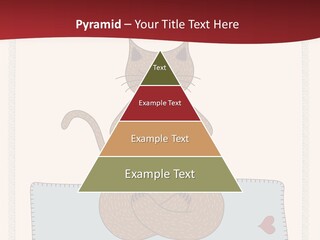 A Brown Cat Sitting On Top Of A Blue Pillow PowerPoint Template