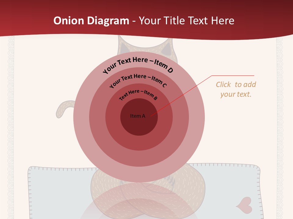 A Brown Cat Sitting On Top Of A Blue Pillow PowerPoint Template