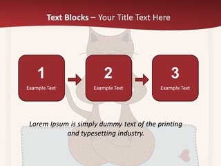 A Brown Cat Sitting On Top Of A Blue Pillow PowerPoint Template