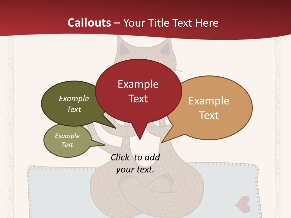 A Brown Cat Sitting On Top Of A Blue Pillow PowerPoint Template