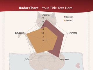 A Brown Cat Sitting On Top Of A Blue Pillow PowerPoint Template