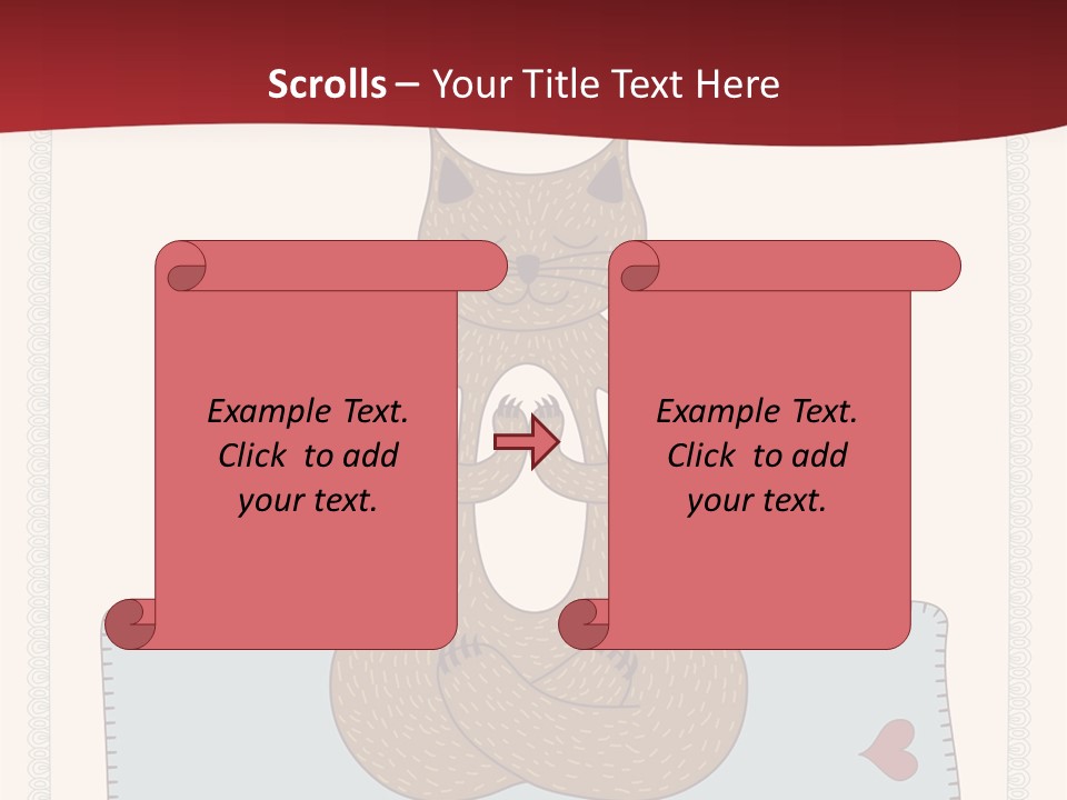 A Brown Cat Sitting On Top Of A Blue Pillow PowerPoint Template