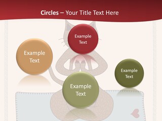 A Brown Cat Sitting On Top Of A Blue Pillow PowerPoint Template