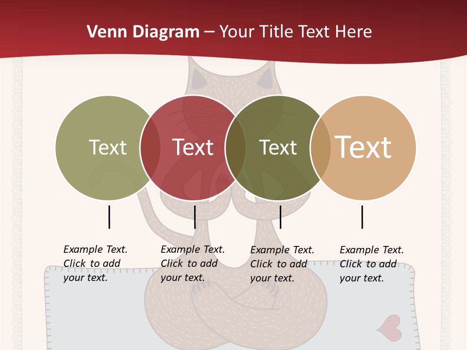 A Brown Cat Sitting On Top Of A Blue Pillow PowerPoint Template