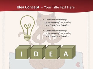 A Brown Cat Sitting On Top Of A Blue Pillow PowerPoint Template