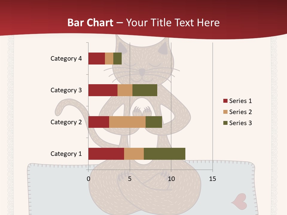 A Brown Cat Sitting On Top Of A Blue Pillow PowerPoint Template