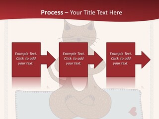 A Brown Cat Sitting On Top Of A Blue Pillow PowerPoint Template