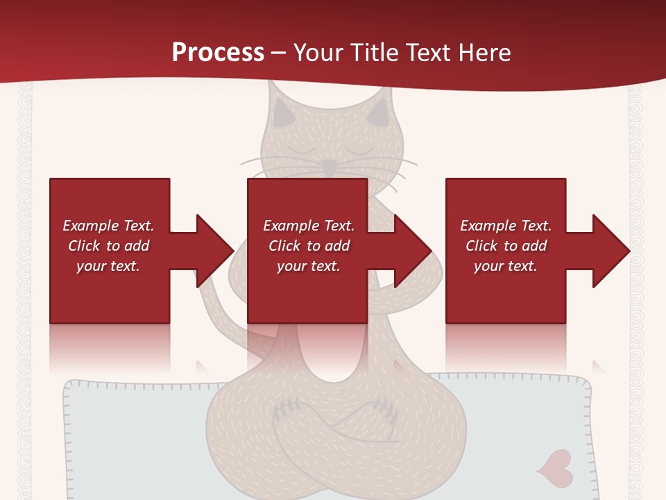 A Brown Cat Sitting On Top Of A Blue Pillow PowerPoint Template