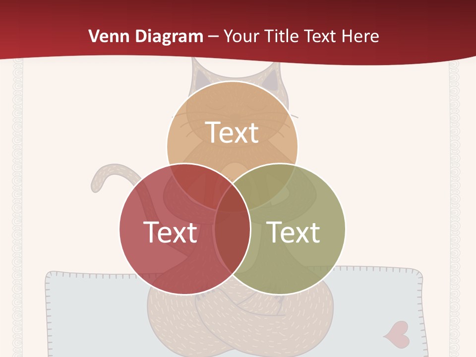 A Brown Cat Sitting On Top Of A Blue Pillow PowerPoint Template