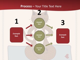 A Brown Cat Sitting On Top Of A Blue Pillow PowerPoint Template