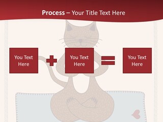 A Brown Cat Sitting On Top Of A Blue Pillow PowerPoint Template