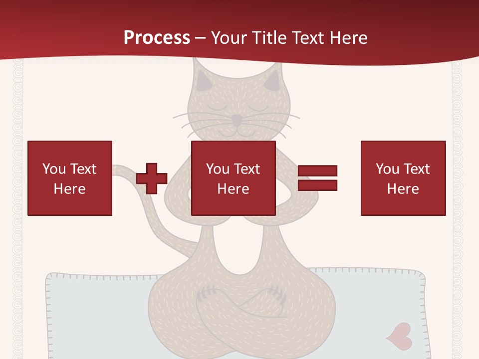 A Brown Cat Sitting On Top Of A Blue Pillow PowerPoint Template