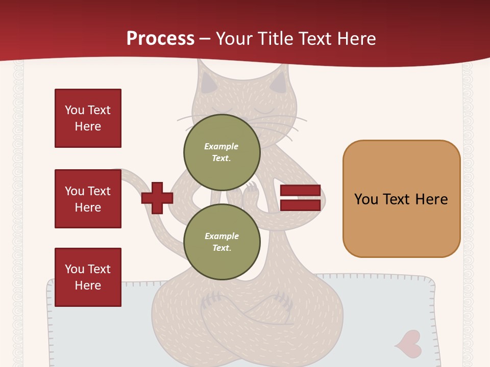 A Brown Cat Sitting On Top Of A Blue Pillow PowerPoint Template