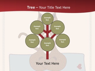 A Brown Cat Sitting On Top Of A Blue Pillow PowerPoint Template