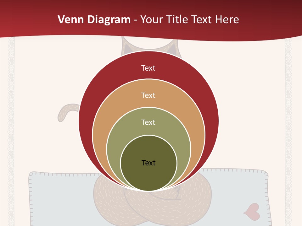 A Brown Cat Sitting On Top Of A Blue Pillow PowerPoint Template