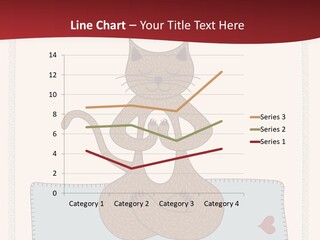 A Brown Cat Sitting On Top Of A Blue Pillow PowerPoint Template