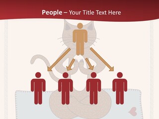 A Brown Cat Sitting On Top Of A Blue Pillow PowerPoint Template