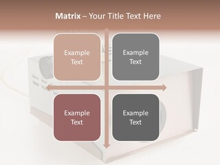 A Small Projector With A Camera Attached To It PowerPoint Template