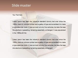 A Small Projector With A Camera Attached To It PowerPoint Template