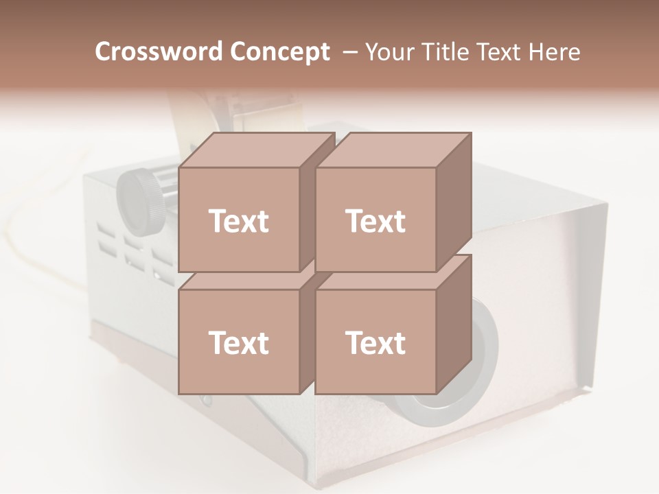 A Small Projector With A Camera Attached To It PowerPoint Template