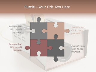 A Small Projector With A Camera Attached To It PowerPoint Template