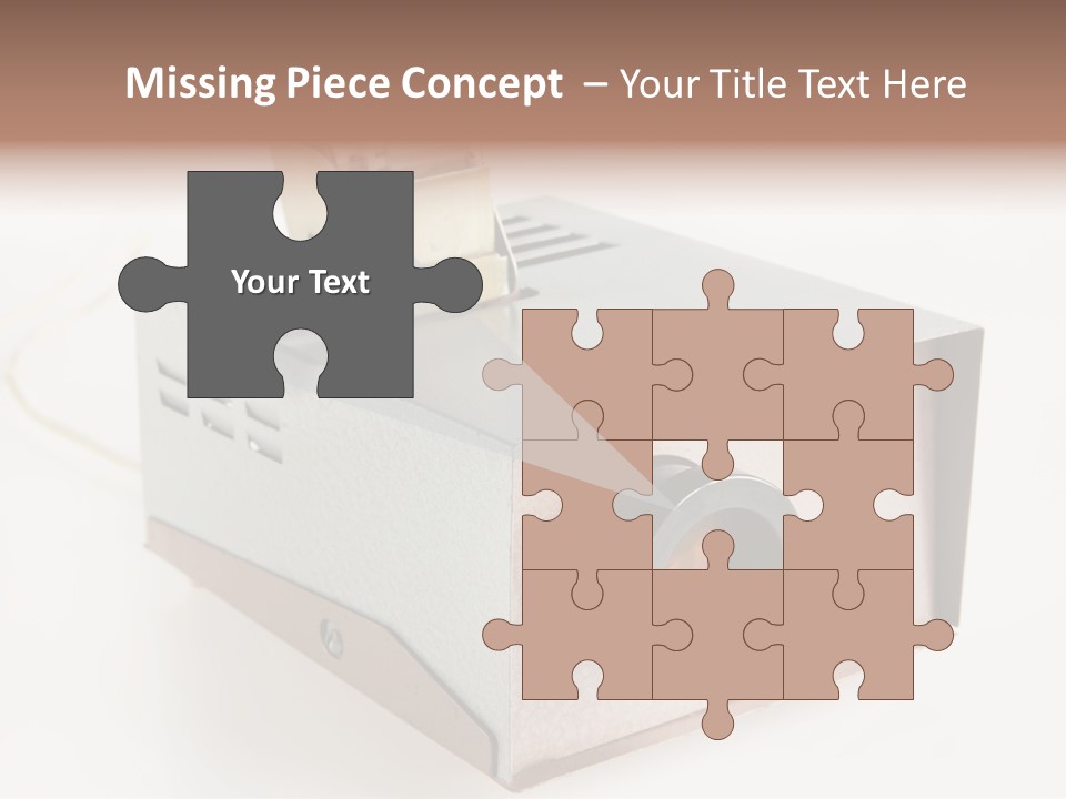 A Small Projector With A Camera Attached To It PowerPoint Template